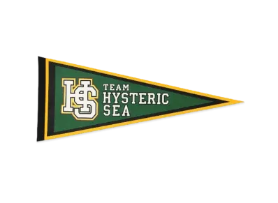 WIND AND SEA x HYSTERIC GLAMOUR Pennant "Green"