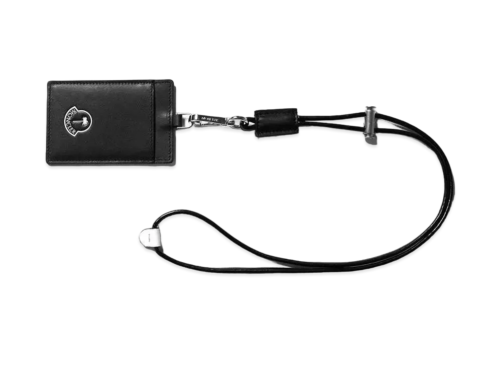 MONCLER Genius 8 MONCLER Palm Angels Leather Lanyard Card HO "Black"
