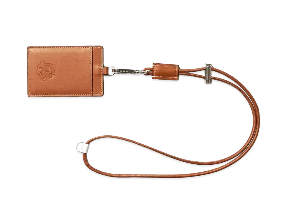 MONCLER Genius 8 MONCLER Palm Angels Leather Lanyard Card HO "Tan"