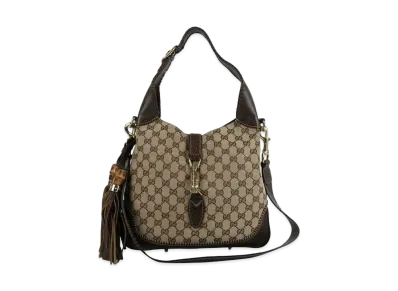 GUCCI Jackie Bamboo Tassel Shoulder Bag "Brown"