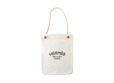 Hermes Aline Canvas Tote Bag "White"