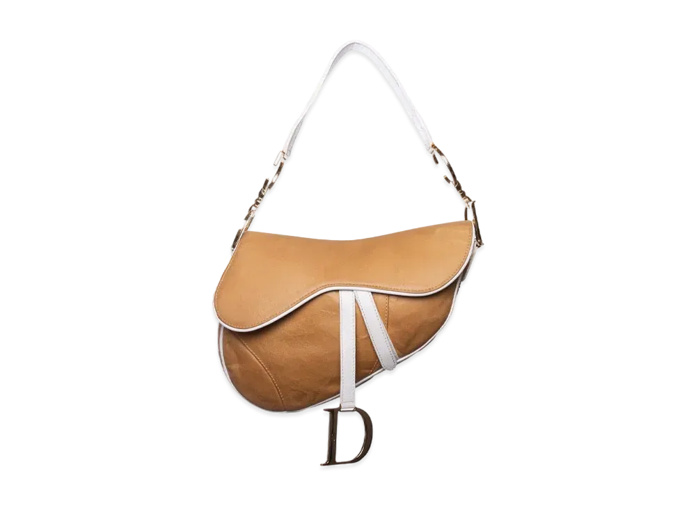 Dior Runway Leather Saddle Bag "Brown"