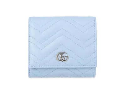 Gucci GG Marmont Card Case "Pastel Blue"