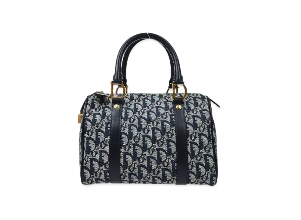 Dior Trotter Mini Boston Handle Bag "Navy"