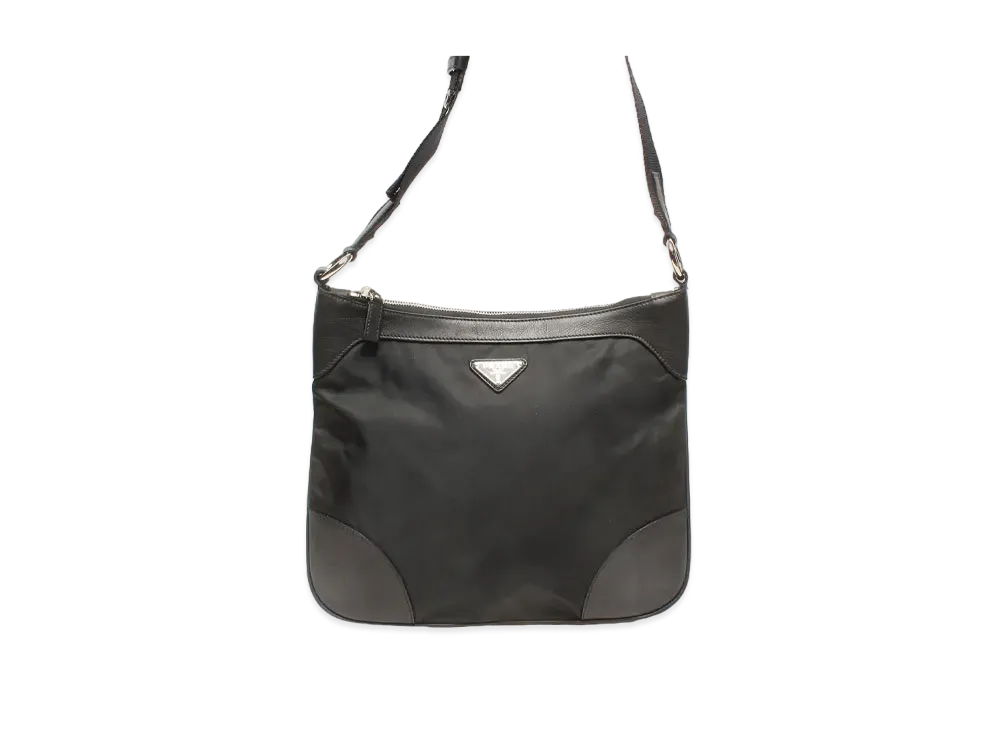 PRADA Stripe Shoulder Bag "Black"