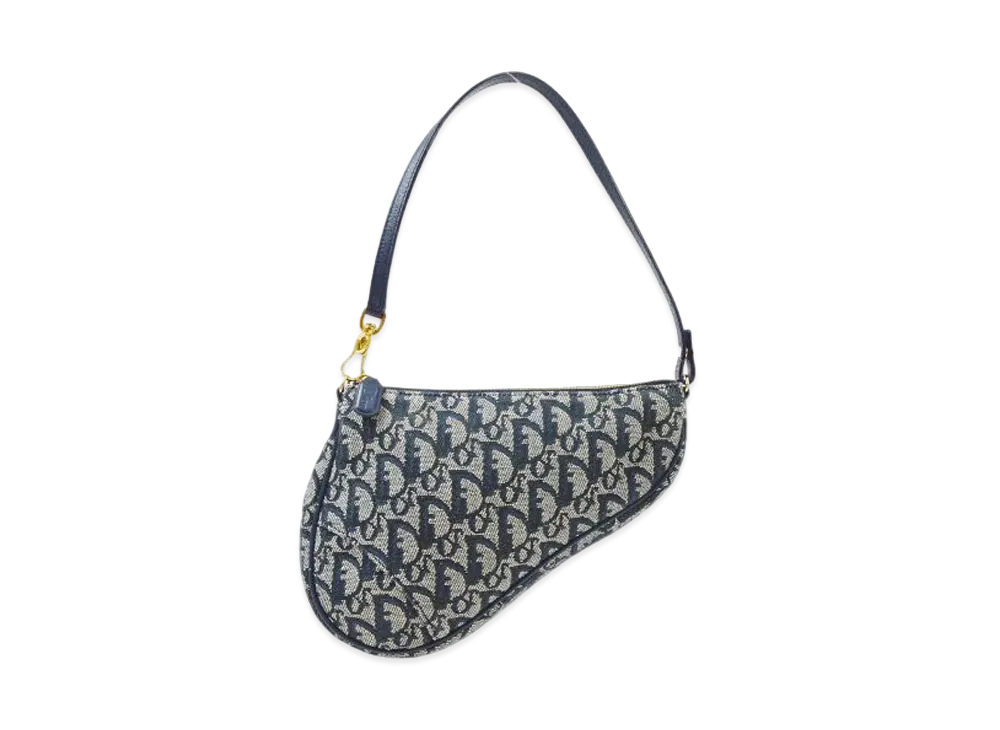 ディオール トロッター サドル ハンドバッグ "ネイビー"