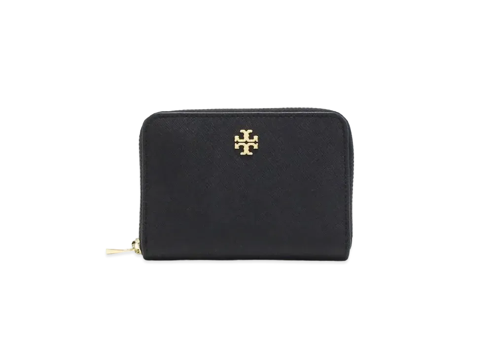 TORY BURCH Emerson Zip Coin Case "Black"