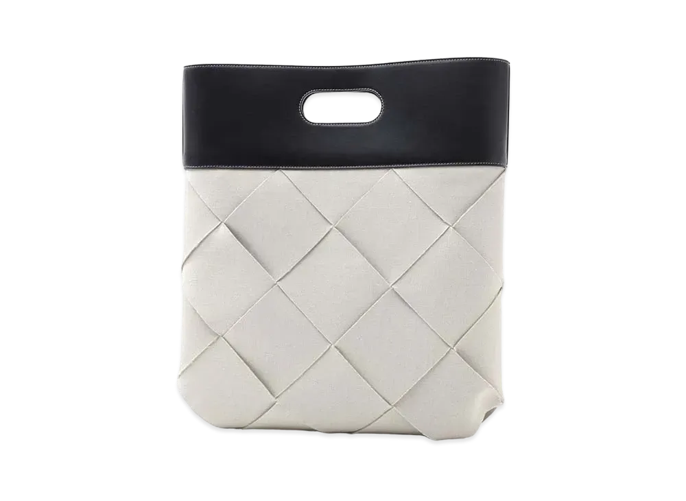 Bottega Veneta Linen French Calf "Natural/Black"