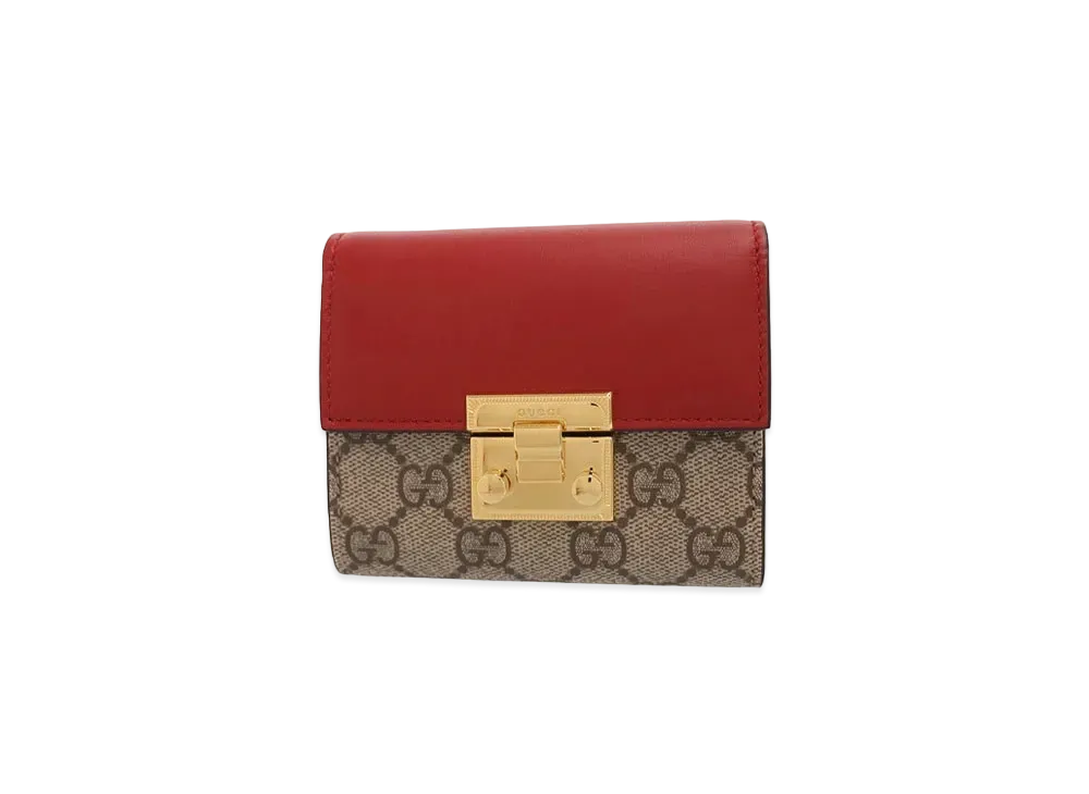 GUCCI GG Supreme Padlock Mini Wallet