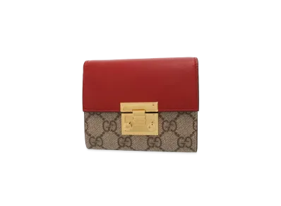 GUCCI GG Supreme Padlock Mini Wallet