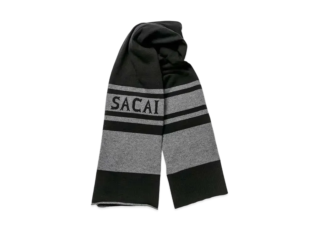 sacai Wool Cashmere Scarf "Black"