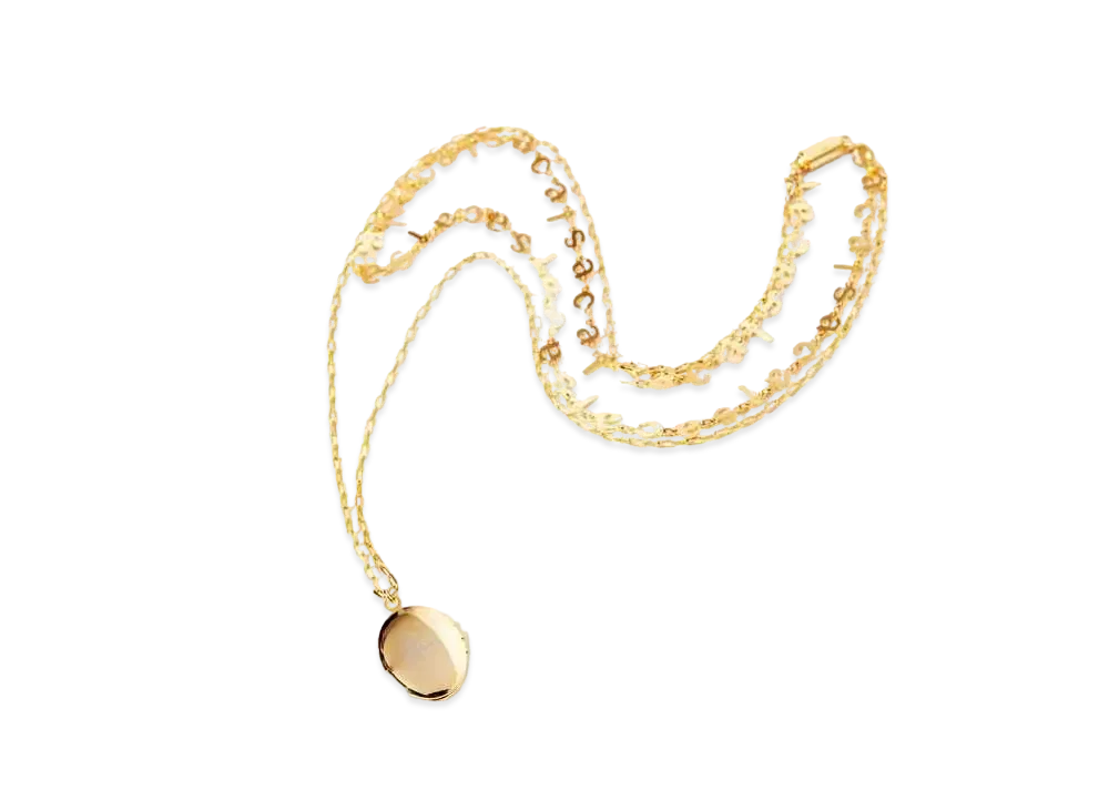 sacai Logo Chain Layered Necklace "Gold"