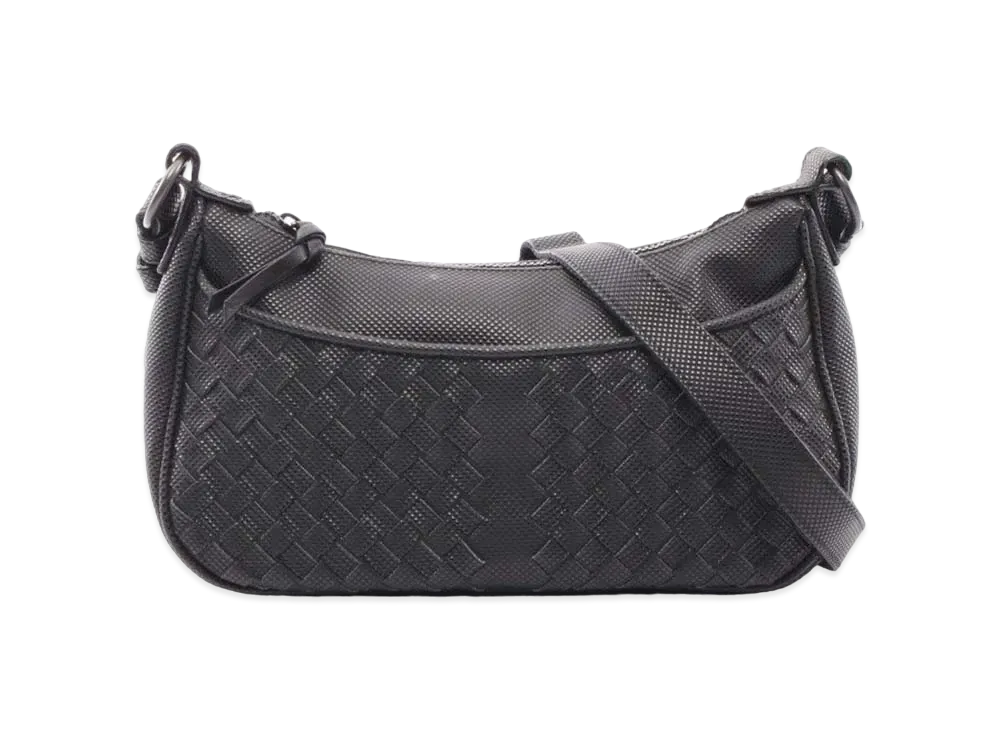 Bottega Veneta PVC Intrecciato Shoulder Bag "Black"