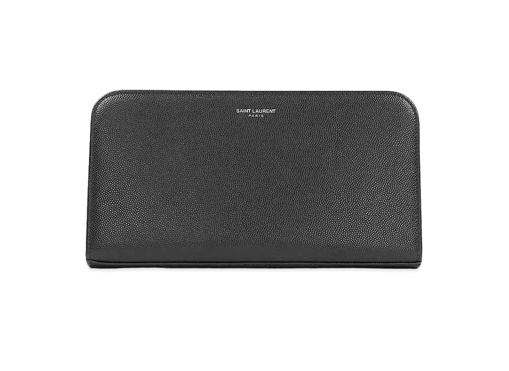 Saint Laurent Round Fastener Long Wallet "Black"