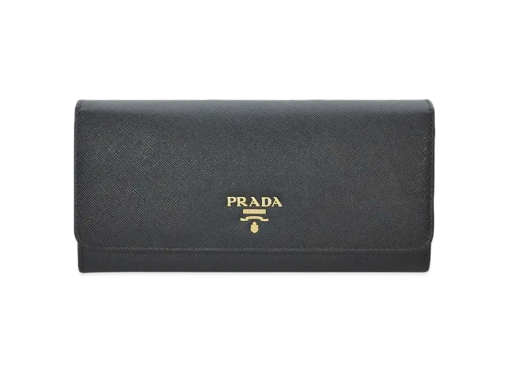 プラダ サフィアーノ メタル ネロ ウォレット "ブラック"