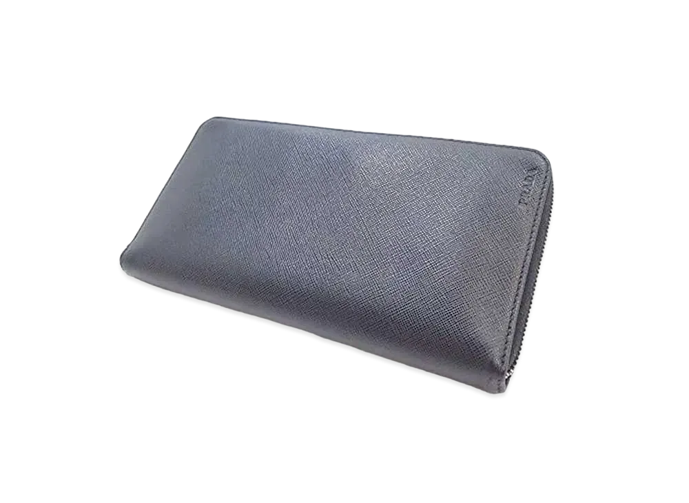 PRADA Organizer Full Zip Wallet "Black"