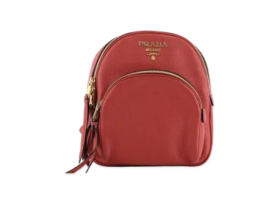 PRADA Convertible Front Pocket Backpack "Red"