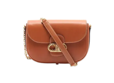 CELINE Chain Triomphe Shoulder Bag "Brown"