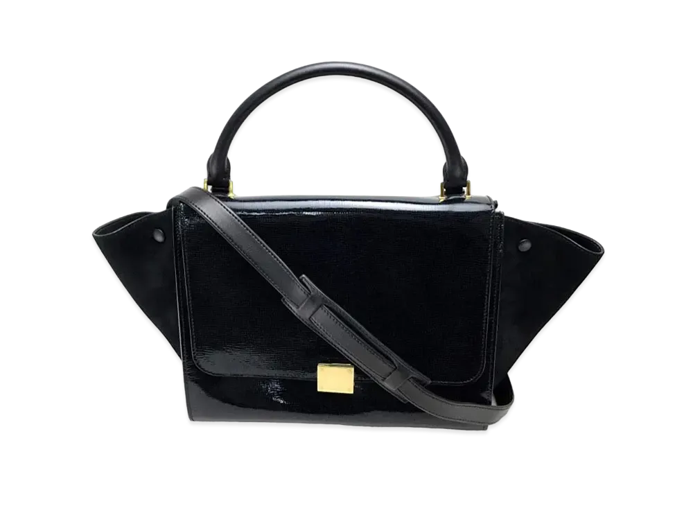 CELINE Trapeze 2Way Shoulder Bag "Black"