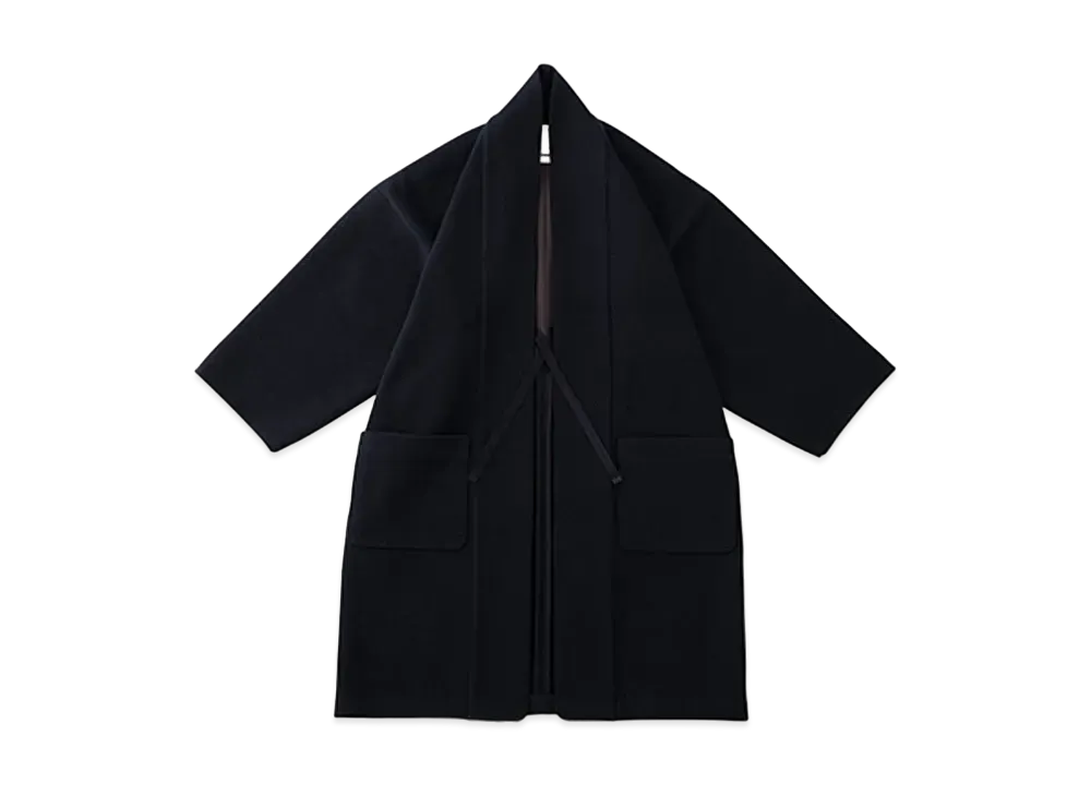 VISVIM KIYARI COAT (MELTON) "Navy"