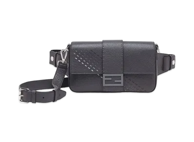 FENDI Calf Leather 2Way Shoulder Bag "Gray"