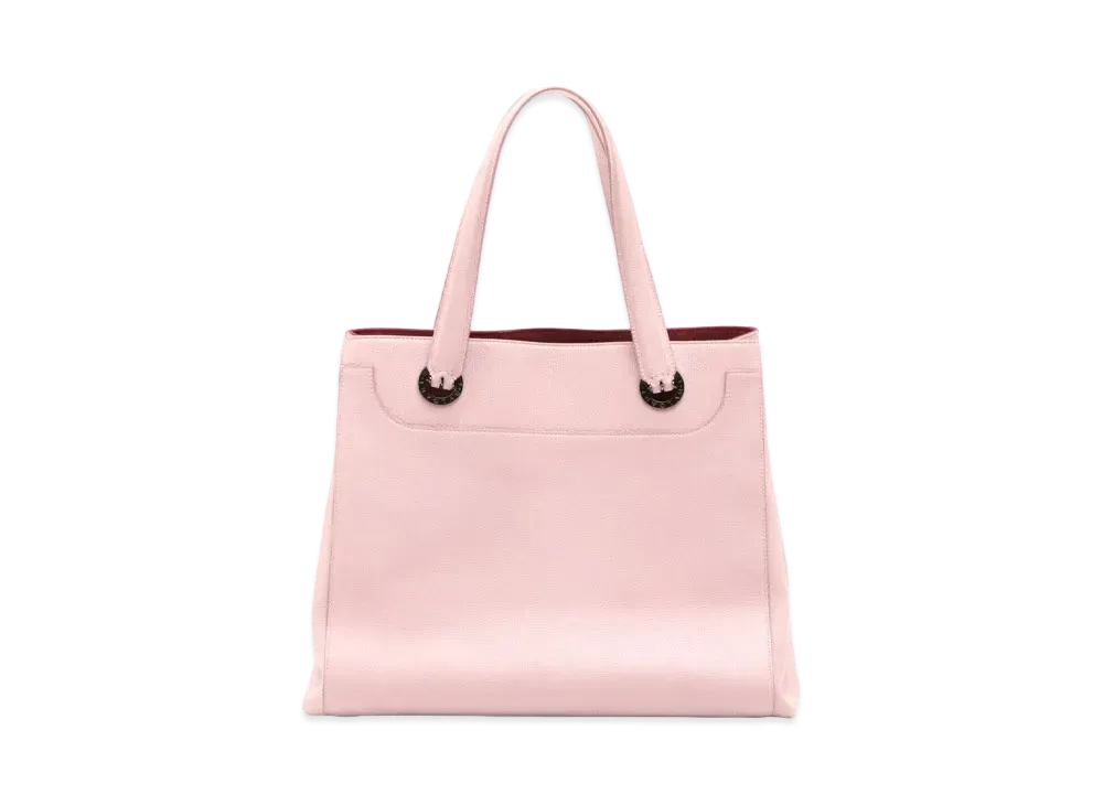 BVLGARI Leather Tote Bag "Pink"