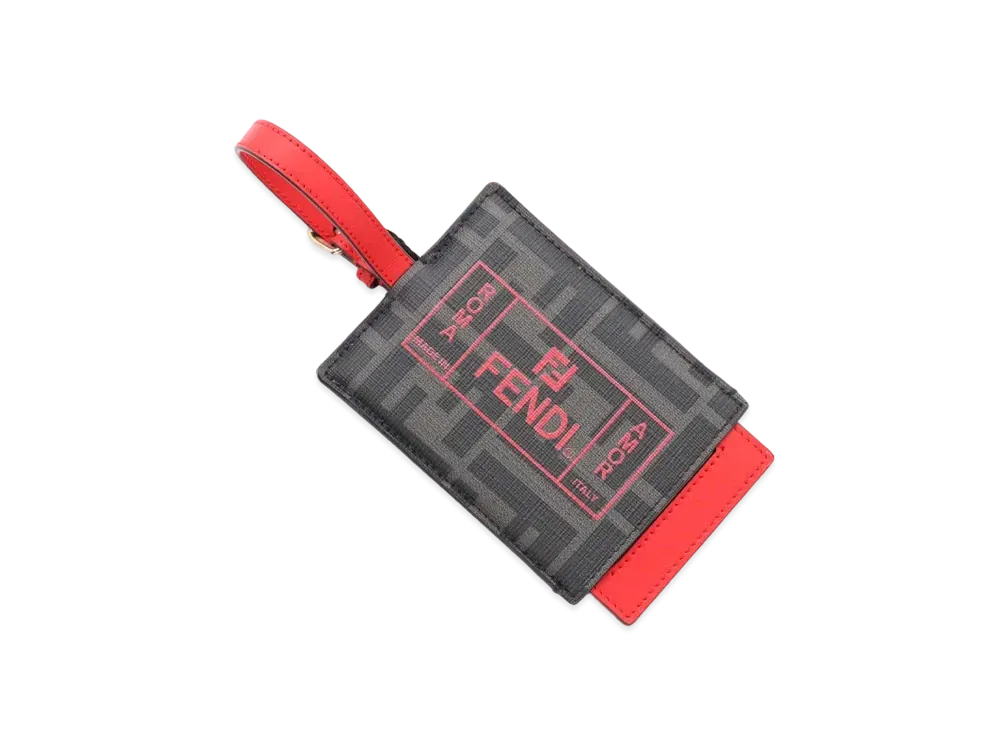 フェンディ ネームタグ PVC レザー 