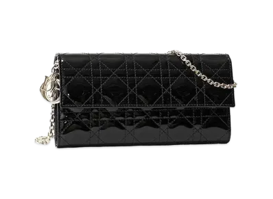 Dior Canage Patent Shoulder Bag "Black"