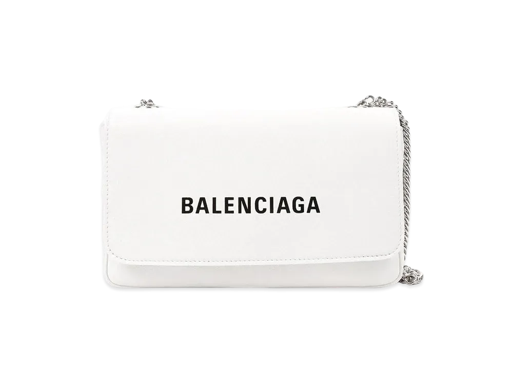 BALENCIAGA Everyday Chain Wallet "White"