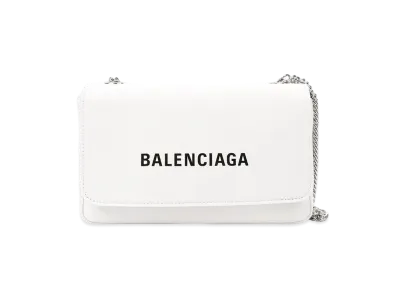 BALENCIAGA Everyday Chain Wallet "White"