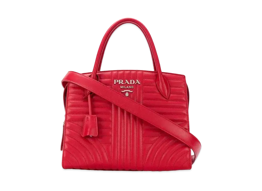 PRADA Esplanade Quilted Tote Bag "Red"