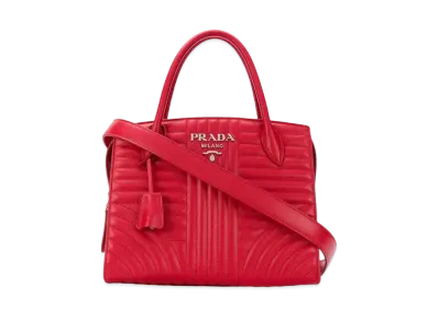 PRADA Esplanade Quilted Tote Bag "Red"