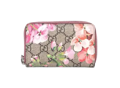 GUCCI GG Blooms Zip Around Wallet "Antique Rose"