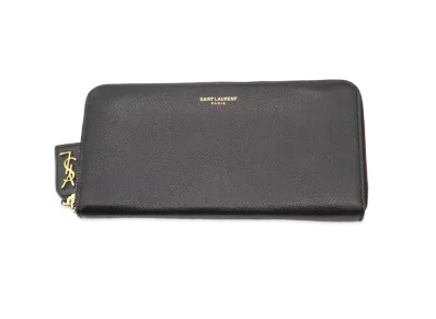 Saint Laurent Rive Gauche Zip Around Wallet "Black"