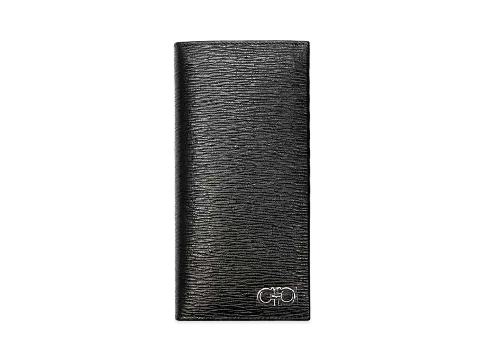 Salvatore Ferragamo Gancio Leather Wallet "Black"