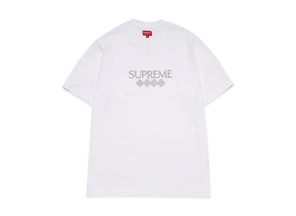 Supreme Glitter S/S Top "White"