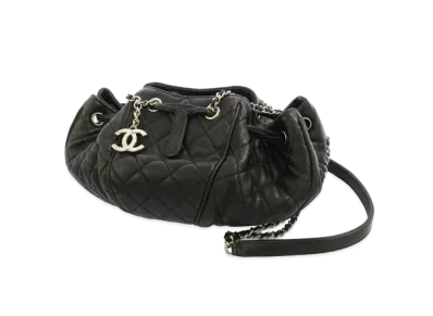 CHANEL Matelasse Ramb Skin Chain Shoulder Bag "Black"
