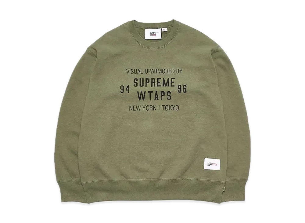 Supreme / WTAPS Crewneck "Light Olive"
