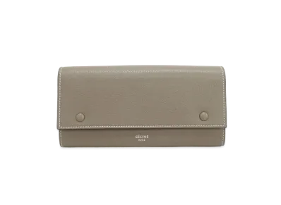 CELINE Large Flap Multifunction Leather Wallet