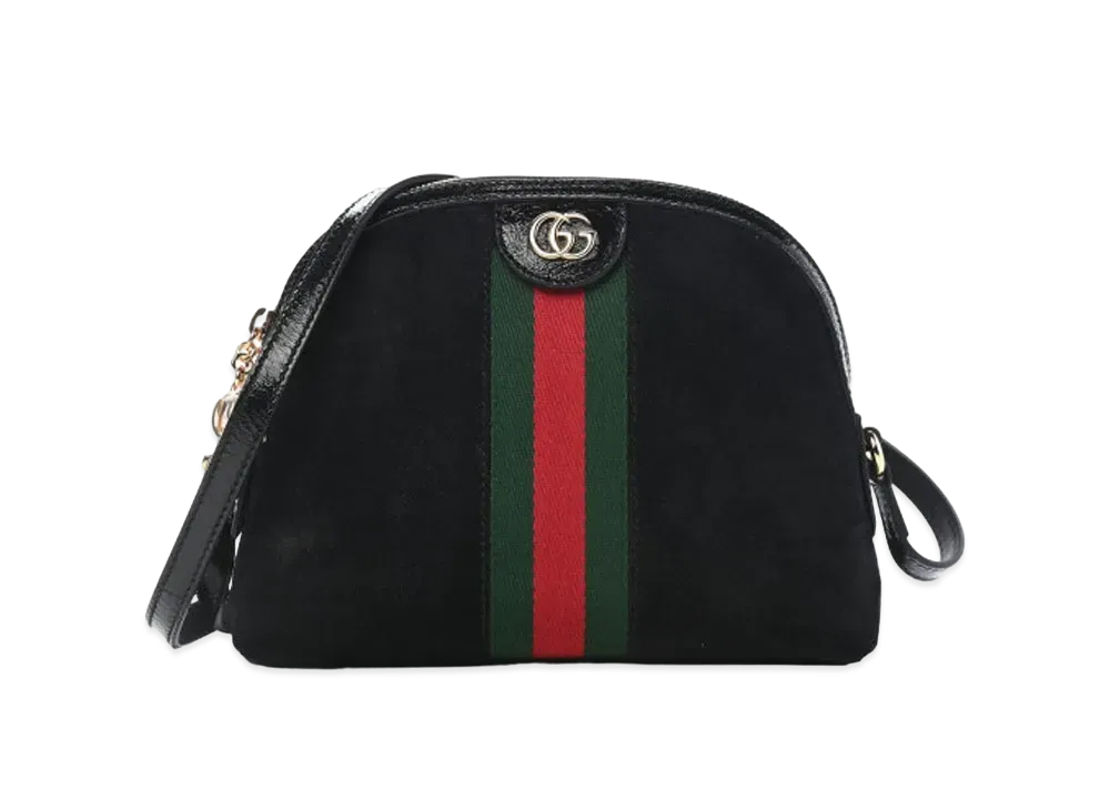 グッチ オフィディア GG スエード レザー ショルダーバック "ブラック"