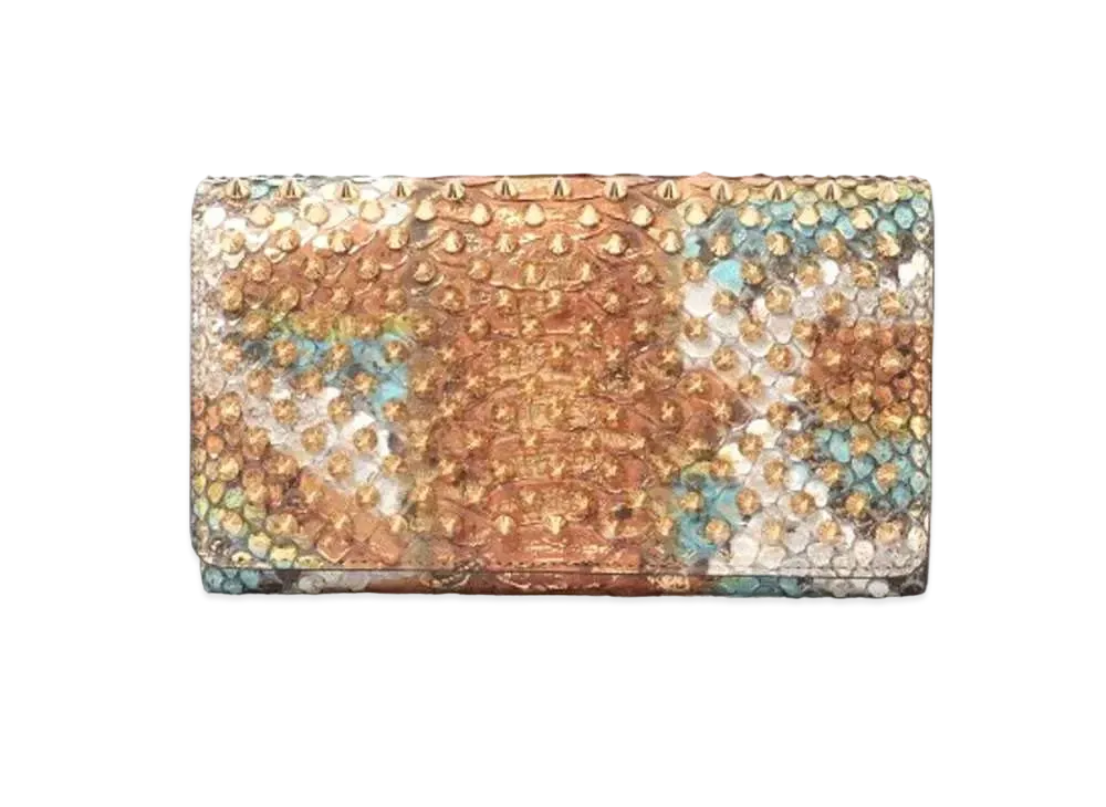 Christian Louboutin Macaron Lock Studs Spike Wallet "Multi"
