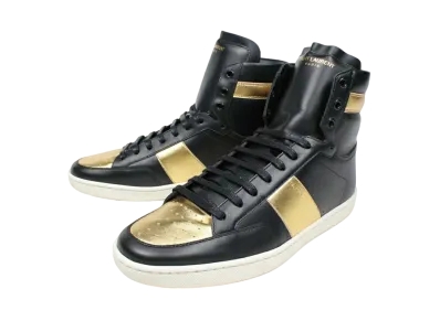 Saint Laurent Hi Top Sneaker "Black/Gold"
