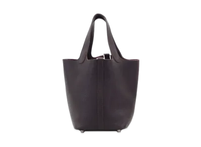 Hermes Picotin Lock Taurillon Clemence "Noir/Silver"