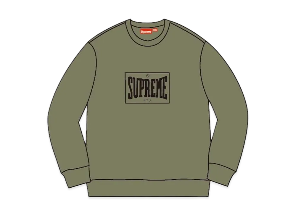 Supreme Warm Up Crewneck "Light Olive"