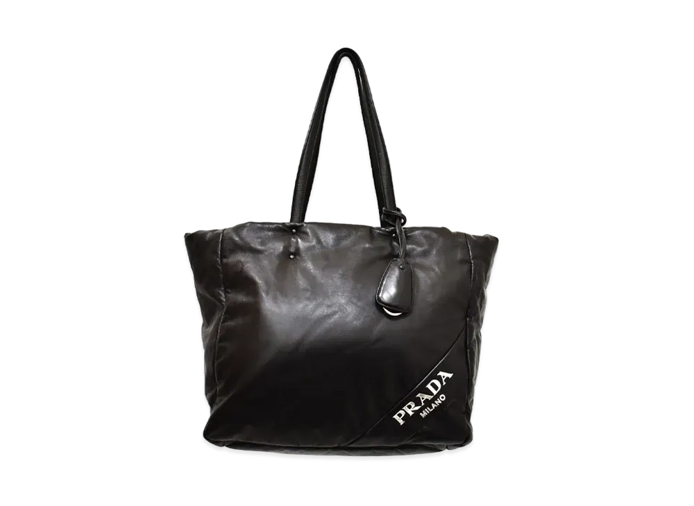 PRADA Nappa Soft Leather Tote Bag "Black"