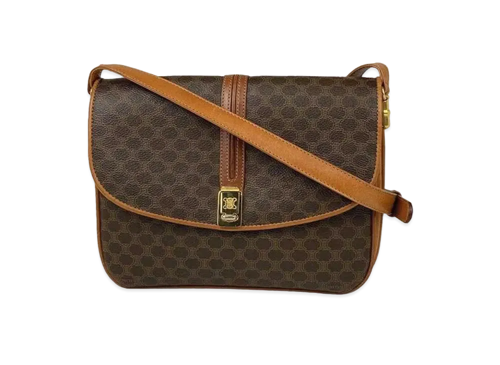 CELINE Macadam Shoulder Bag "Brown"