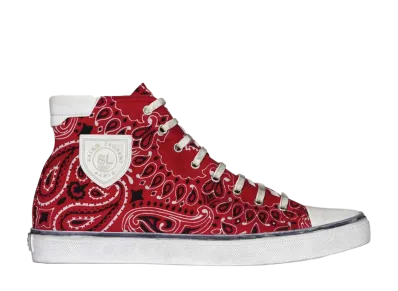 Saint Laurent Paris Bedford Mid Top Bandana "Red"
