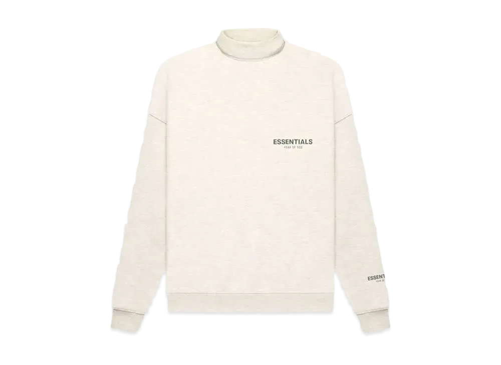 FEAR OF GOD ESSENTIALS PULLOVER MOCKNECK "Light Heather Oatmeal"