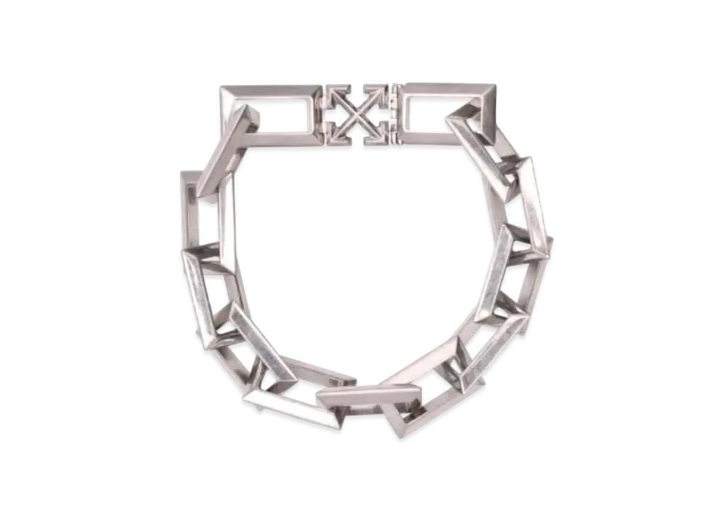 OFF WHITE A-Arrows Logo Bracelet "Silver"