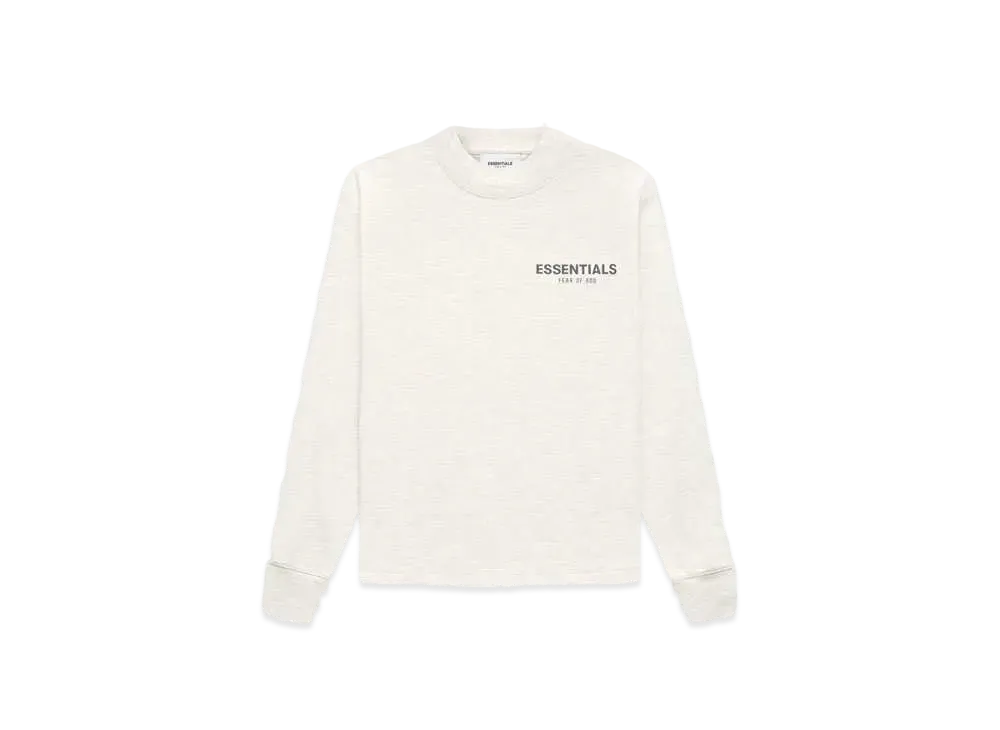 FEAR OF GOD ESSENTIALS KIDS LS TEE "Light Heather Oatmeal"